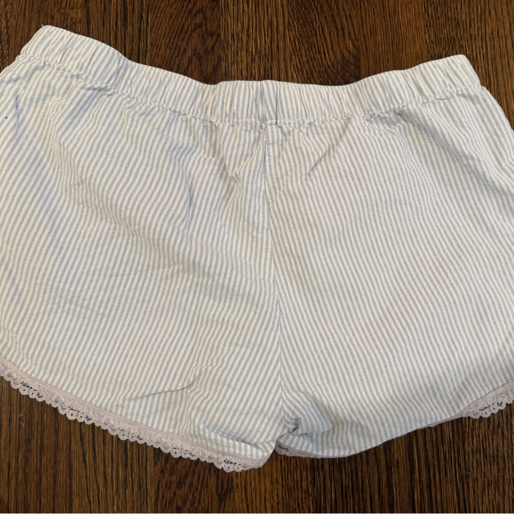 Brandy Melville Blue and White Striped Shorts - Picture 2 of 3